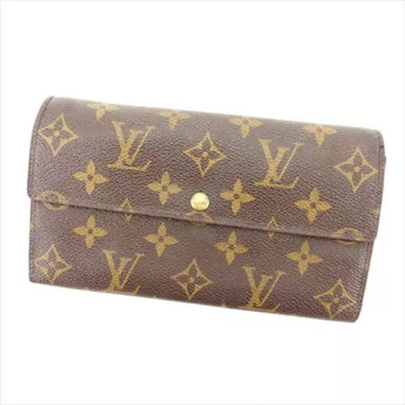 Louis Vuitton Purse Long Wallet Monogram Brown Woman Authentic Used - Picture 1 of 5